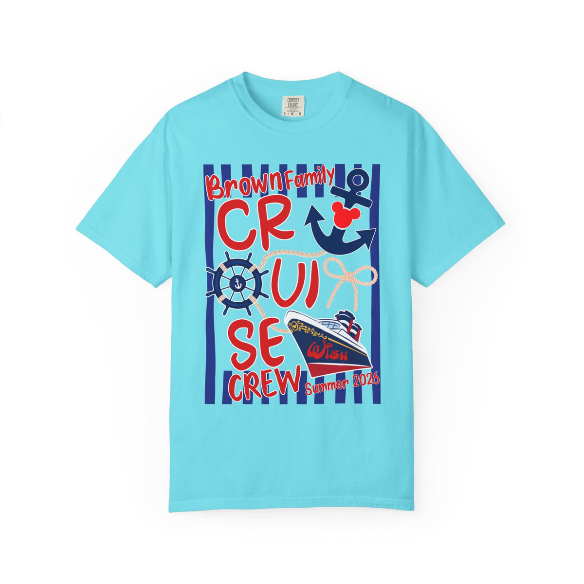 Custom Mickey DCL Cruise Family Vacation 2025 Comfort Colors Shirt, Matching Cruise Group, Magical Personalized Pirate Ship Family Matching