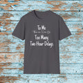 Funny Teacher Two Hour Delay Shirt, To Me There Can Never Be Too Many Two Hour Delays, Humorous Grammar TShirt, Snow Day, Matching Team