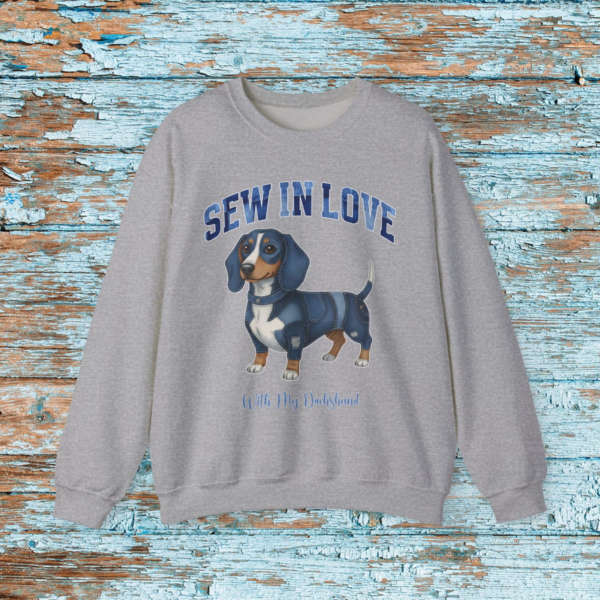 Dachshund Patchwork Sweatshirt, Weenie Mom Crewneck Sweatshirt Dachshund Lovers Gift , Funny Dachshund Owner Gift, Wiener Dog Mom Sweatshirt