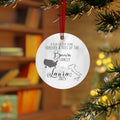 Custom Exchange Student Metal Ornament Personalized Long Distance Select Two Countries to Print Fully Customizable Print Both Sides Keepsake