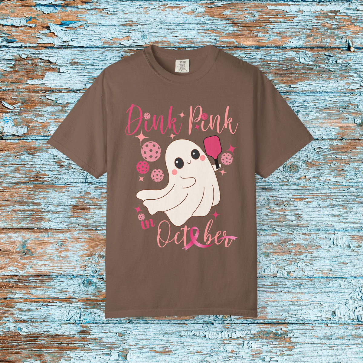 Pickleball Comfort Colors Dink Pink in October Breast Cancer Ghost Shirt Pickleball Shirt for Her Gift for Mom Team Pickleball Lover Player