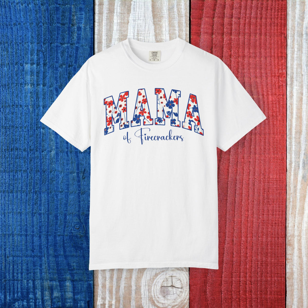 Comfort Colors Custom Name American Mama 4th of July Shirt, Independence Day Shirt, Fourth of July Mama Shirt, USA Shirt, Gift for Mom