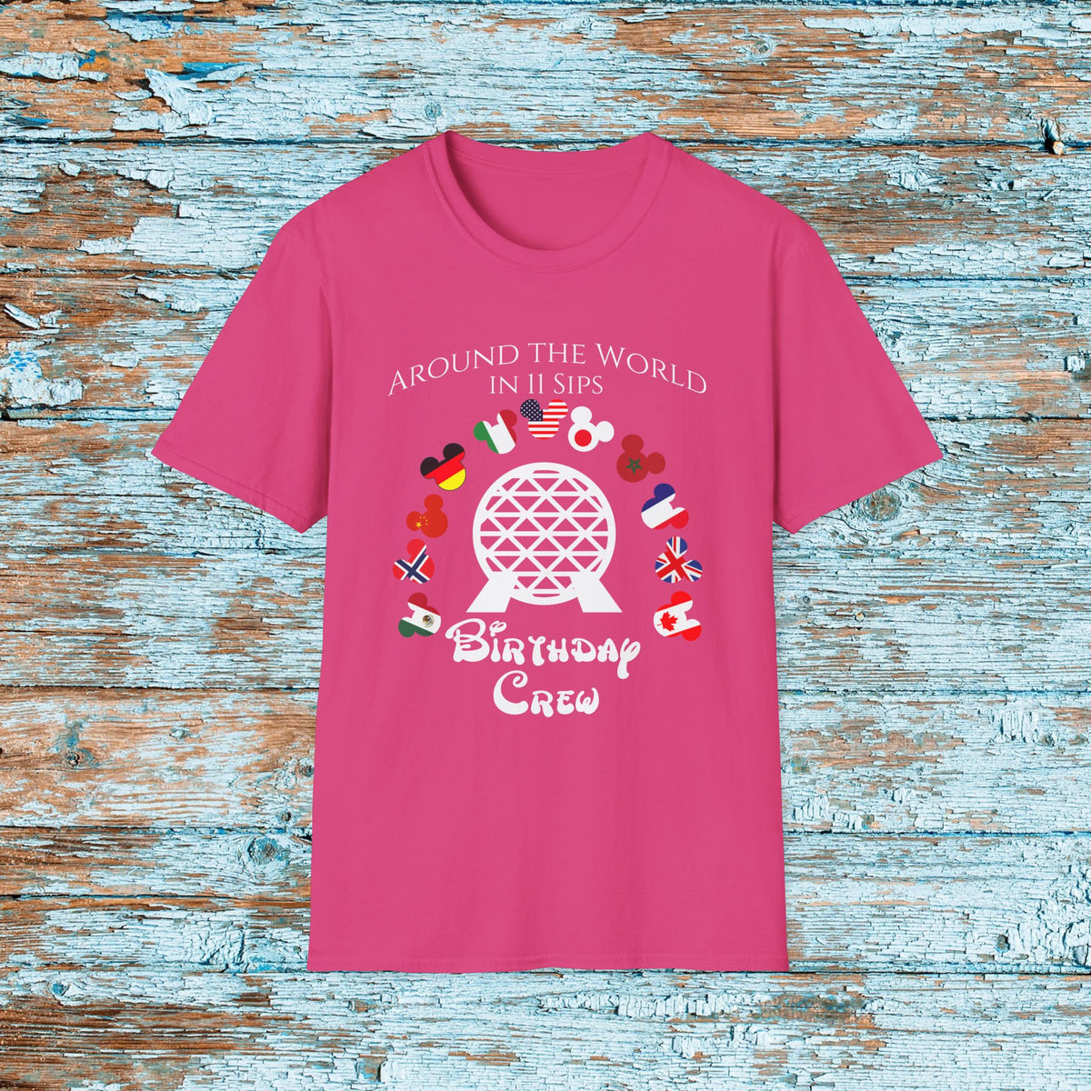 Custom Disney Epcot World Tour Birthday Comfort Colors Shirt, Drink Around The World, World Traveler Food and Wine, Drinking Squad