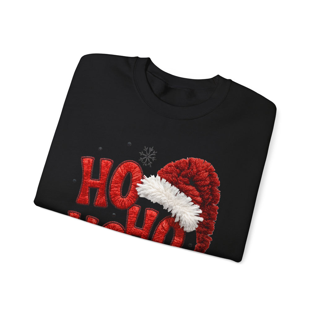 Yarn Look Crochet Santa Sweatshirt,  Viral Faux Latch Hook Christmas Shirt, Cute Holiday Sweater, Plus Size Available
