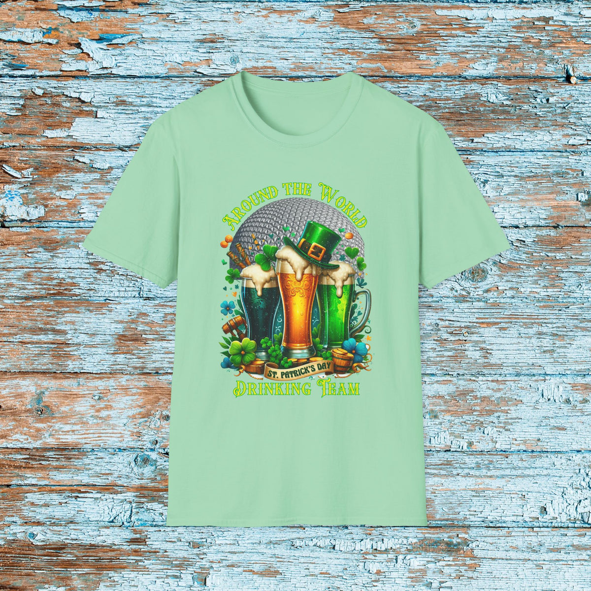 St. Patrick's Day EPCOT Drink Around The World  T-Shirt, Irish Drinking Club, Shamrock Shirt, Pinch Proof, Fun St. Paddy's Day