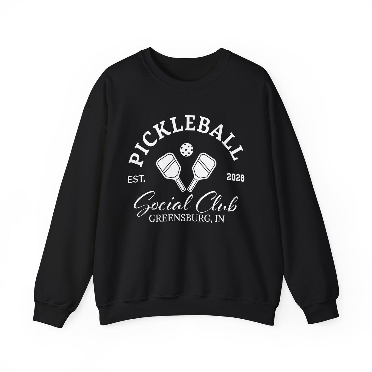 Custom Pickleball Social Club Sweatshirt, Personalized Pickleball Crewneck, Custom Town Year Pickleball Shirt, Gildan 18000 Unisex