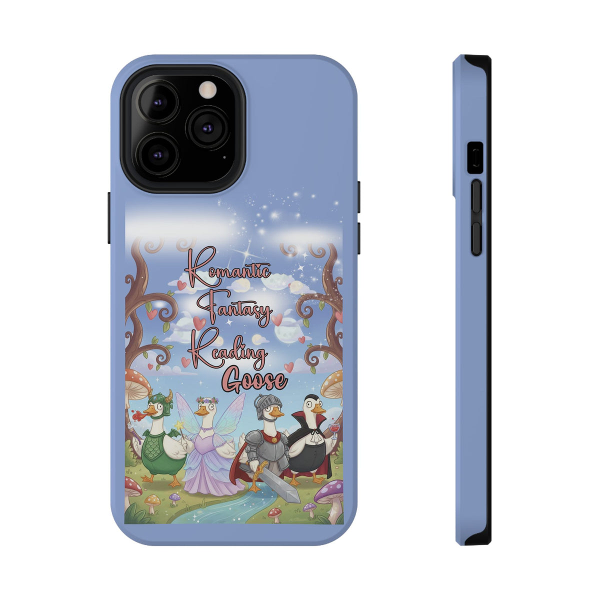 Romantic Fantasy Reading Goose iPhone Case | Silly Goose Aesthetic | Book Lover Gift | Cute Fantasy Phone Cover | Fairy Tale Art