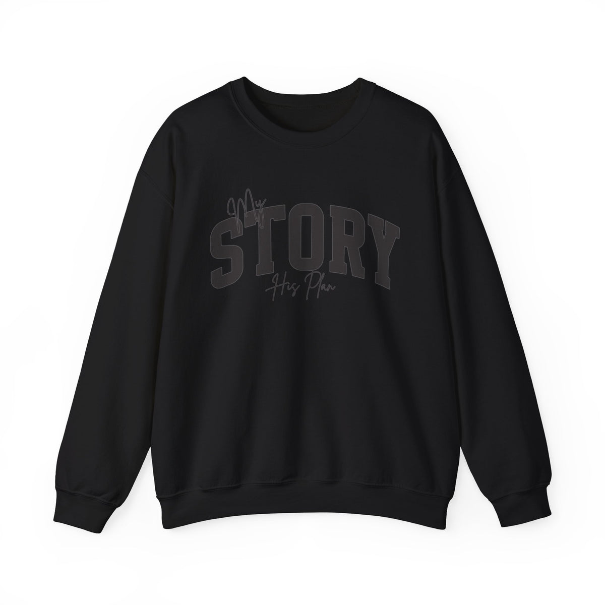 Christian Crewneck Sweatshirt, Jesus Shirt, God and Jesus Lover, Small Group Shirt. Church Sweater, Witness for Christ, His Plan, Dark Font