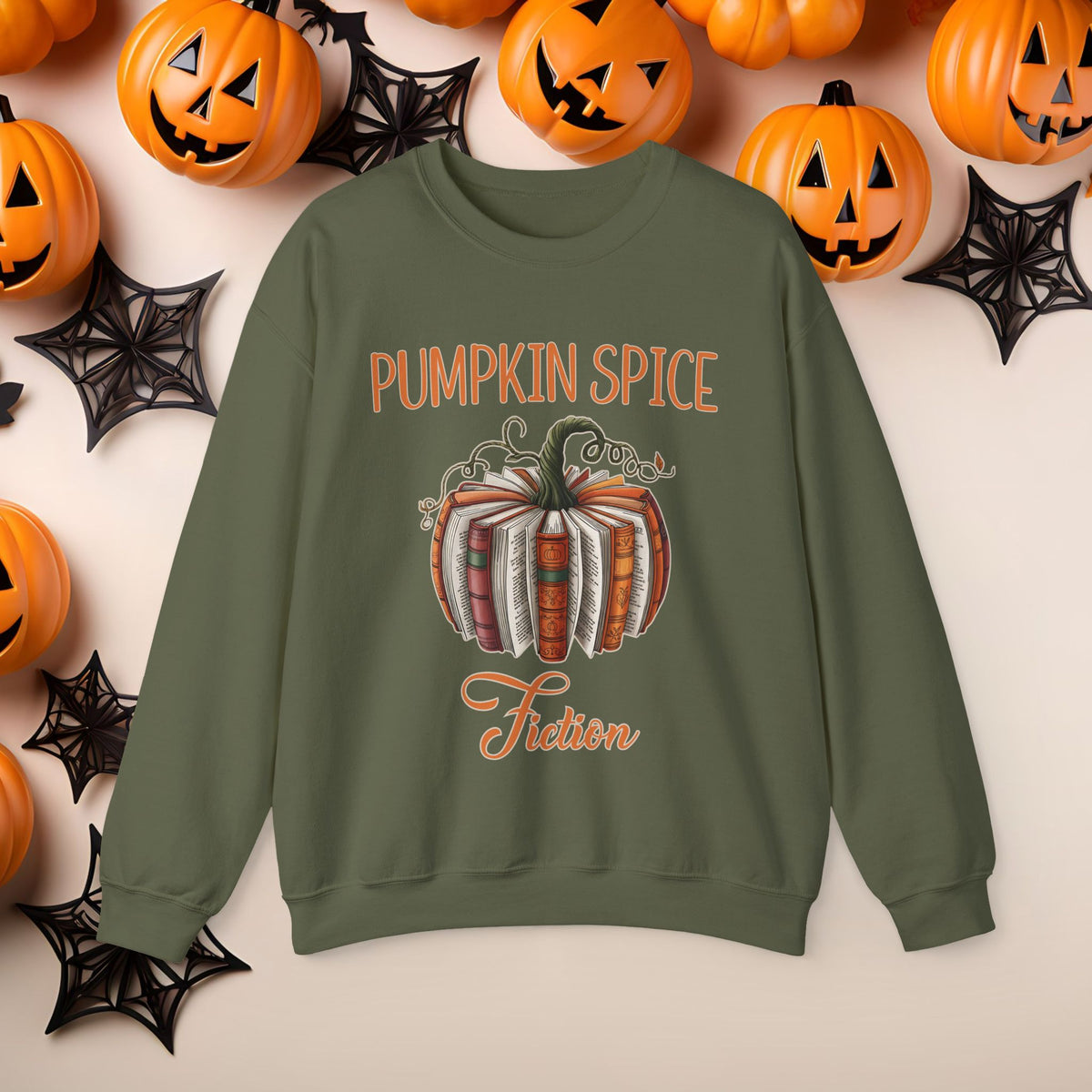 Funny Halloween Pumpkin Reading Bookish Crewneck Cute Fall Fun Pumpkin Cozy Season Sweatshirt Autumn Book Club Shirt for Mom Daughter Bestie