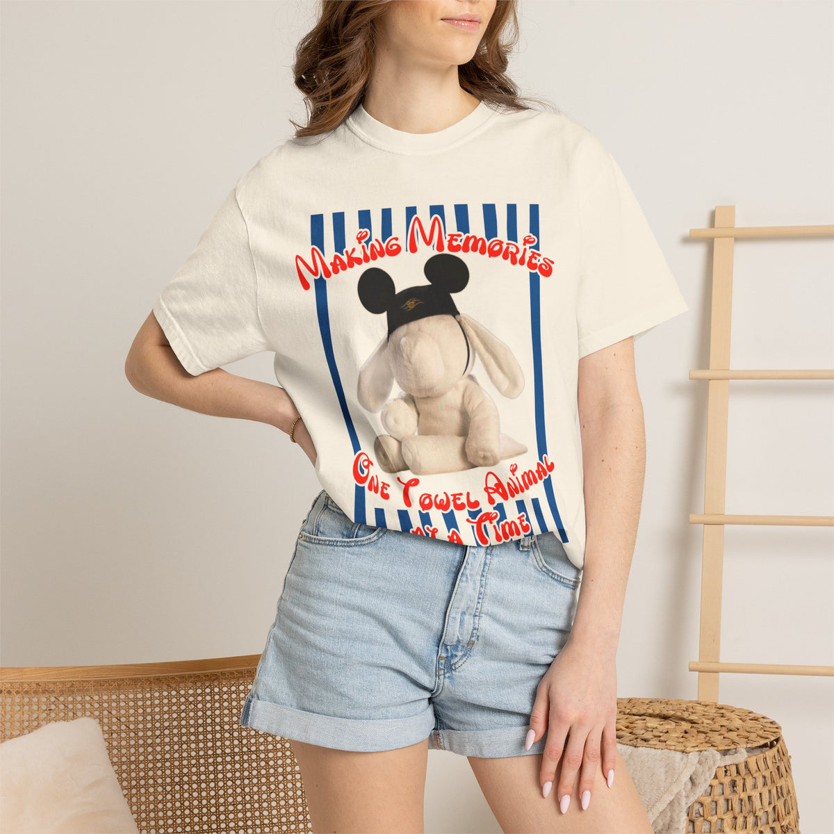 Towel Animal Cruise Comfort Colors T-shirt, Matching Family Shirt, Disney Cruise Vacation Shirt, DCL Evie Shirt