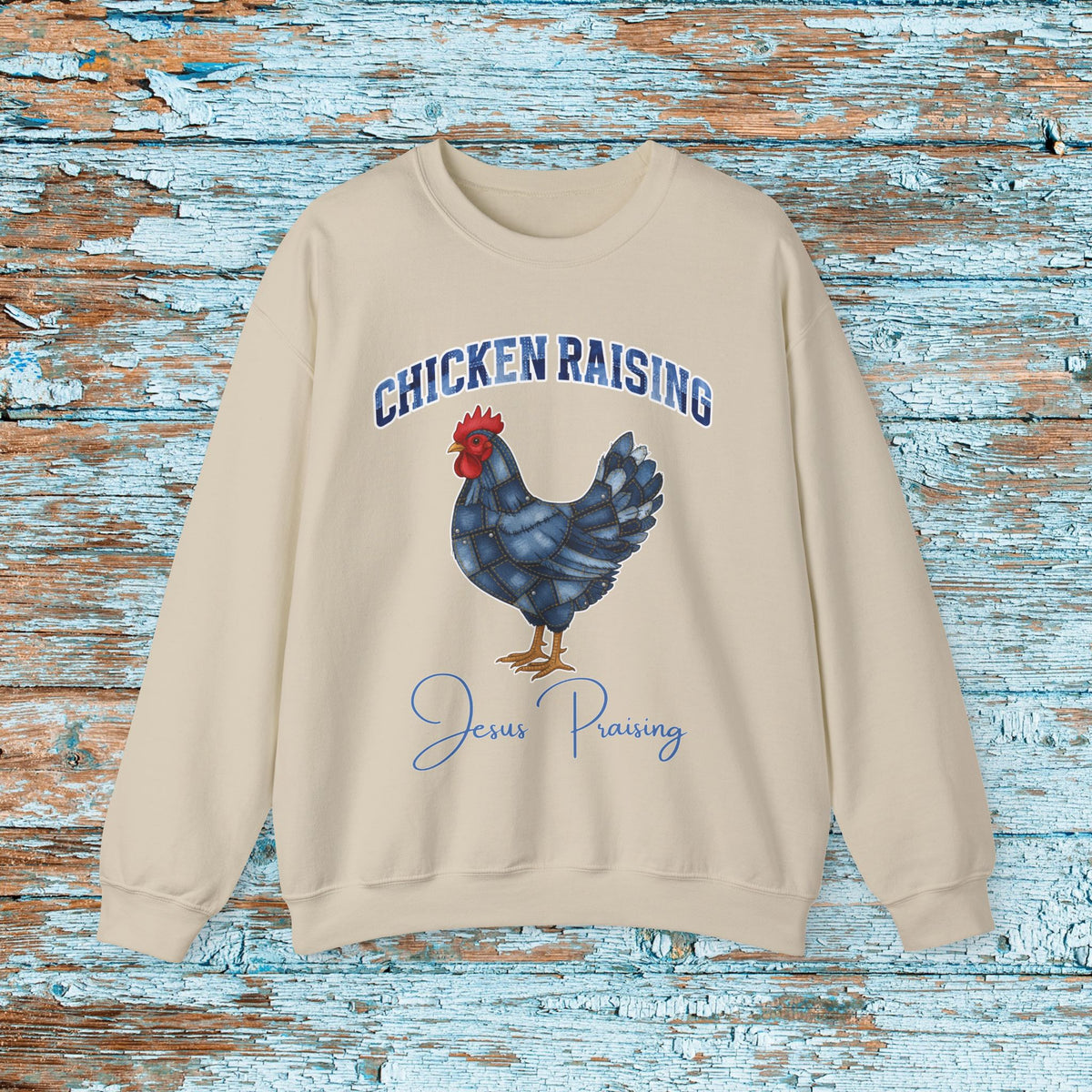 Christian Patchwork Chicken Sweatshirt, Cute Christian Shirt For Women,Jesus Shirt Christian Gift, Faith Based Shirt,Love and Grace Shirt