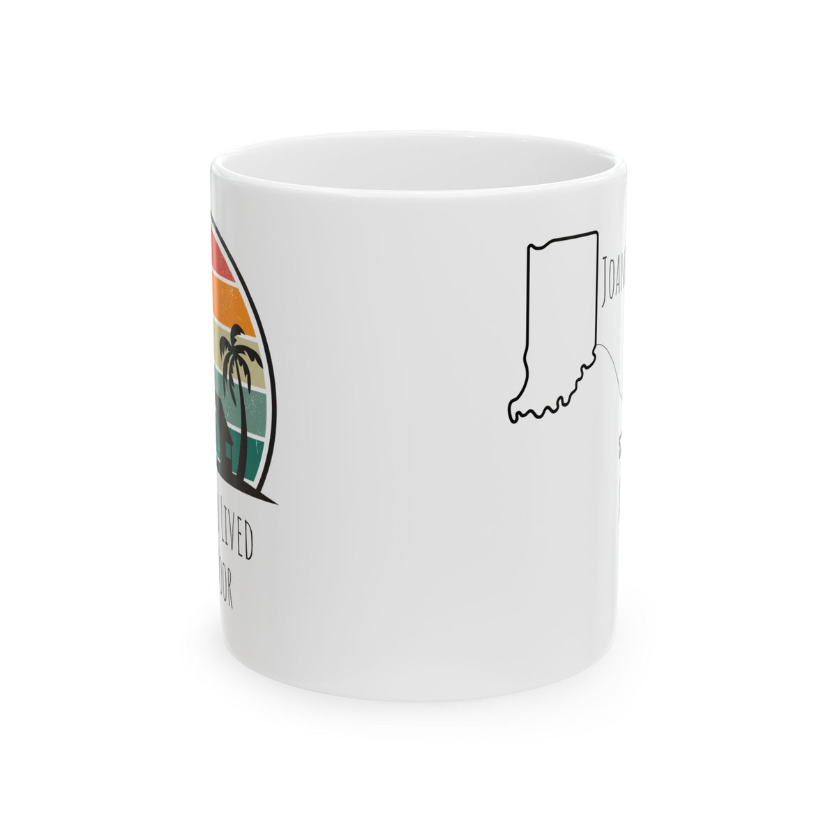 Personalized I Wish You Lived Next Door Ceramic Coffee Mug 11oz Best Gift for Bestie Best Friend Mug for Mom Grandma Mother's Day Cocoa Mug