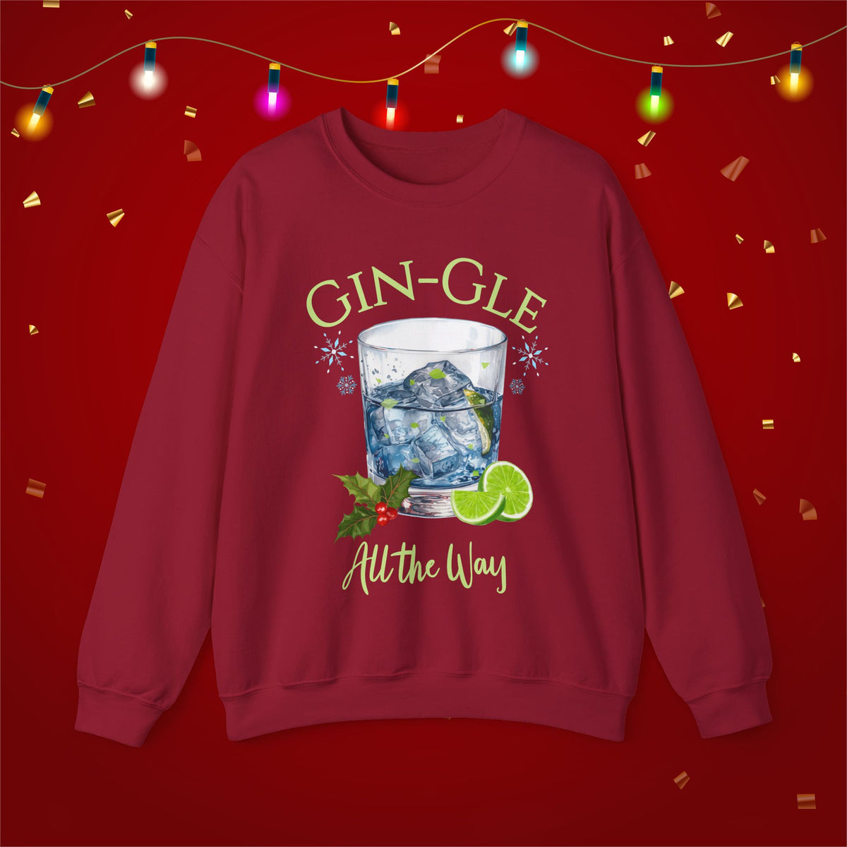 Christmas Gin-gle All the Way Sweater, Christmas Party T-shirt, Getting Into the Holiday Spirits Sweatshirt, Christmas Wine, Christmas Gift