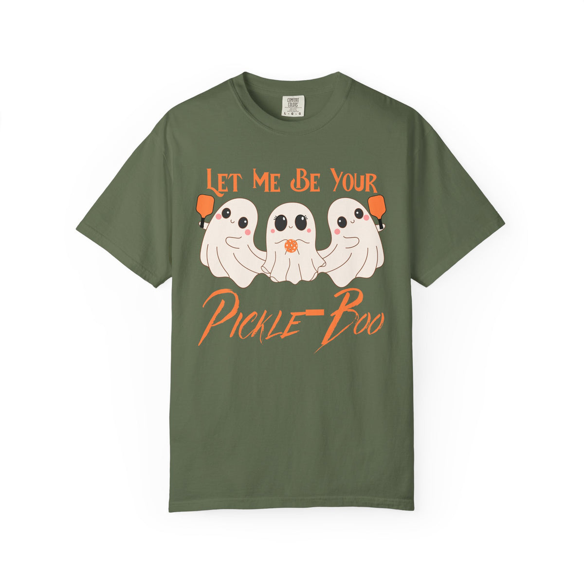 Pickleball Comfort Colors Halloween Ghost Shirt Cute Ghosts Playing Pickleball Boo Trick or Treat Fall Shirt for Pickleball Player