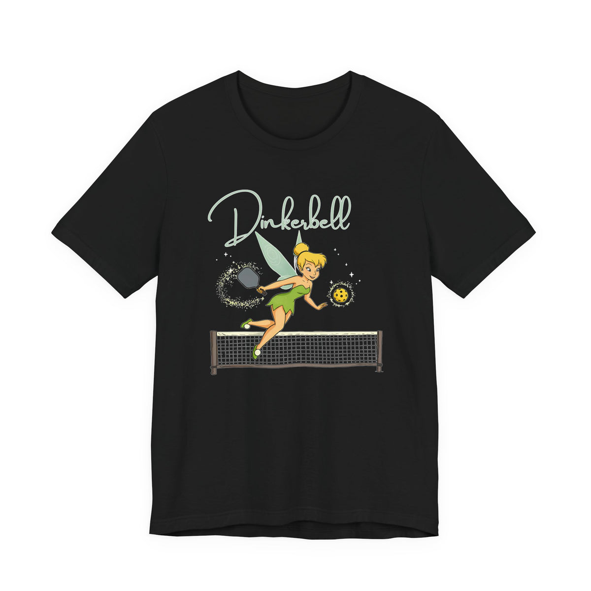 Dinkerbell Funny Pickleball Team Name Custom Ladies' Crew Neck T-Shirt for Tourney for Doubles Team Pickleball Outfit Pickleball Gear