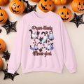 Funny Halloween Cat Ghost Crewneck Cute Fall Fun Spooky Pumpkin Cozy Season Sweatshirt