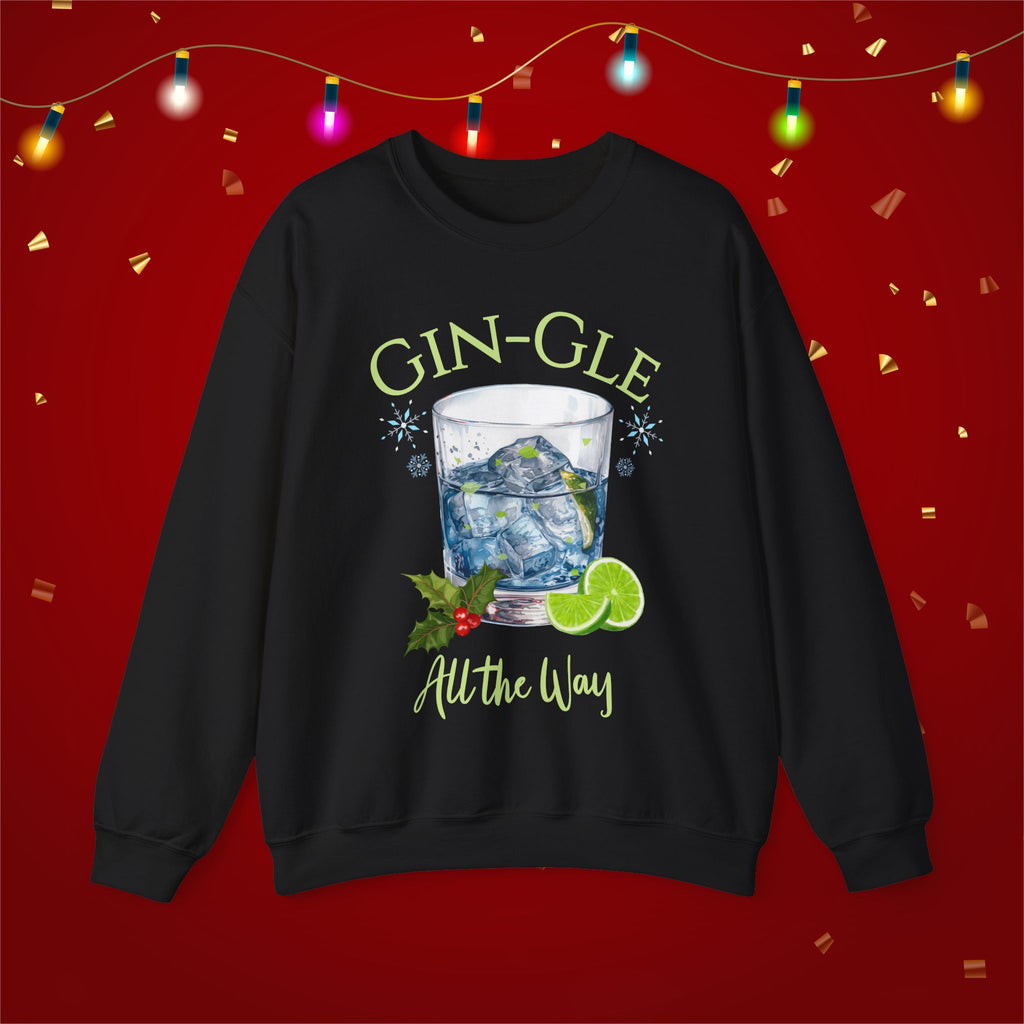 Christmas Gin-gle All the Way Sweater, Christmas Party T-shirt, Getting Into the Holiday Spirits Sweatshirt, Christmas Wine, Christmas Gift