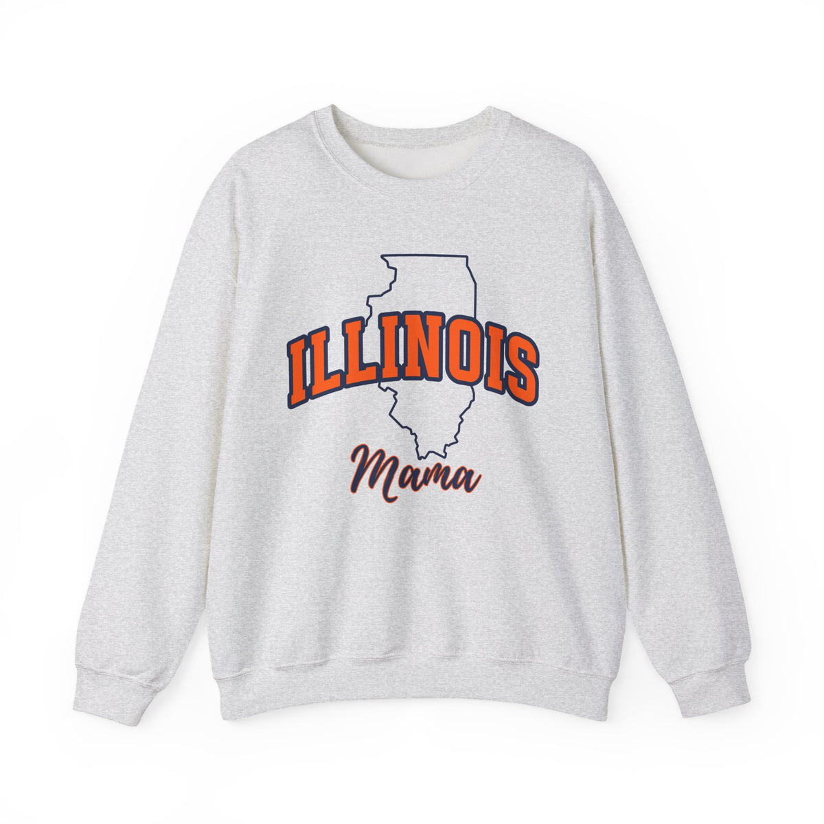 Custom Illinois Mama, Illinois Pride, University School Sweater, Fun Mom Shirt, Freshman Mom Gift, Unisex Crewneck Sweatshirt