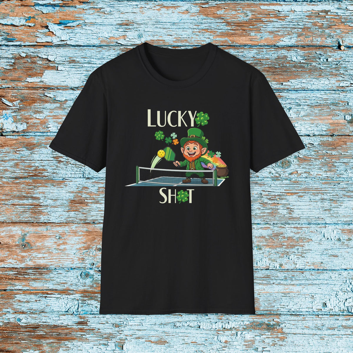 Lucky Shot Pickleball Shirt, Funny Pickleball T Shirt, St Patricks Day Pickleball Tee, Leprechaun Pickleball Gift, Player Shirt