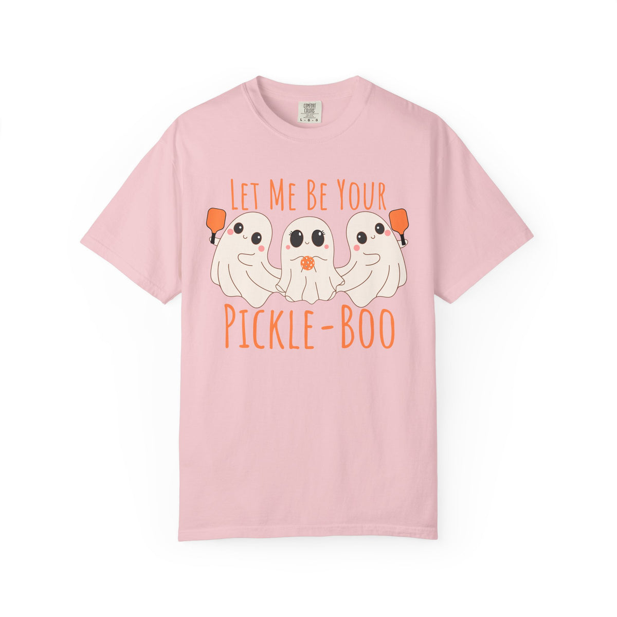 Pickleball Comfort Colors Halloween Ghost Shirt Cute Ghosts Playing Pickleball Boo Trick or Treat Fall Shirt for Pickleball Player