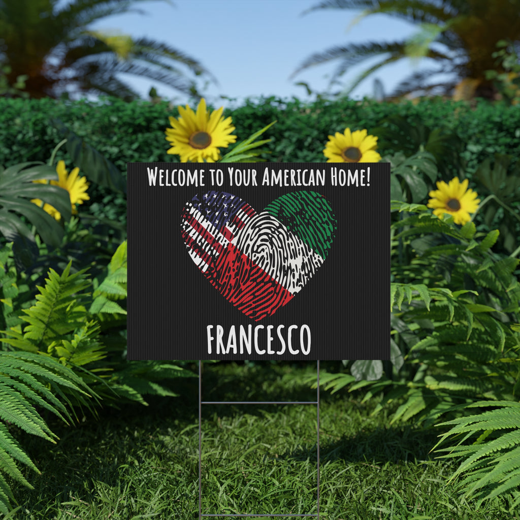 Custom Plastic Yard Sign Exchange Student Welcome, Welcome Home, Personalized Logo, Company Political Sign