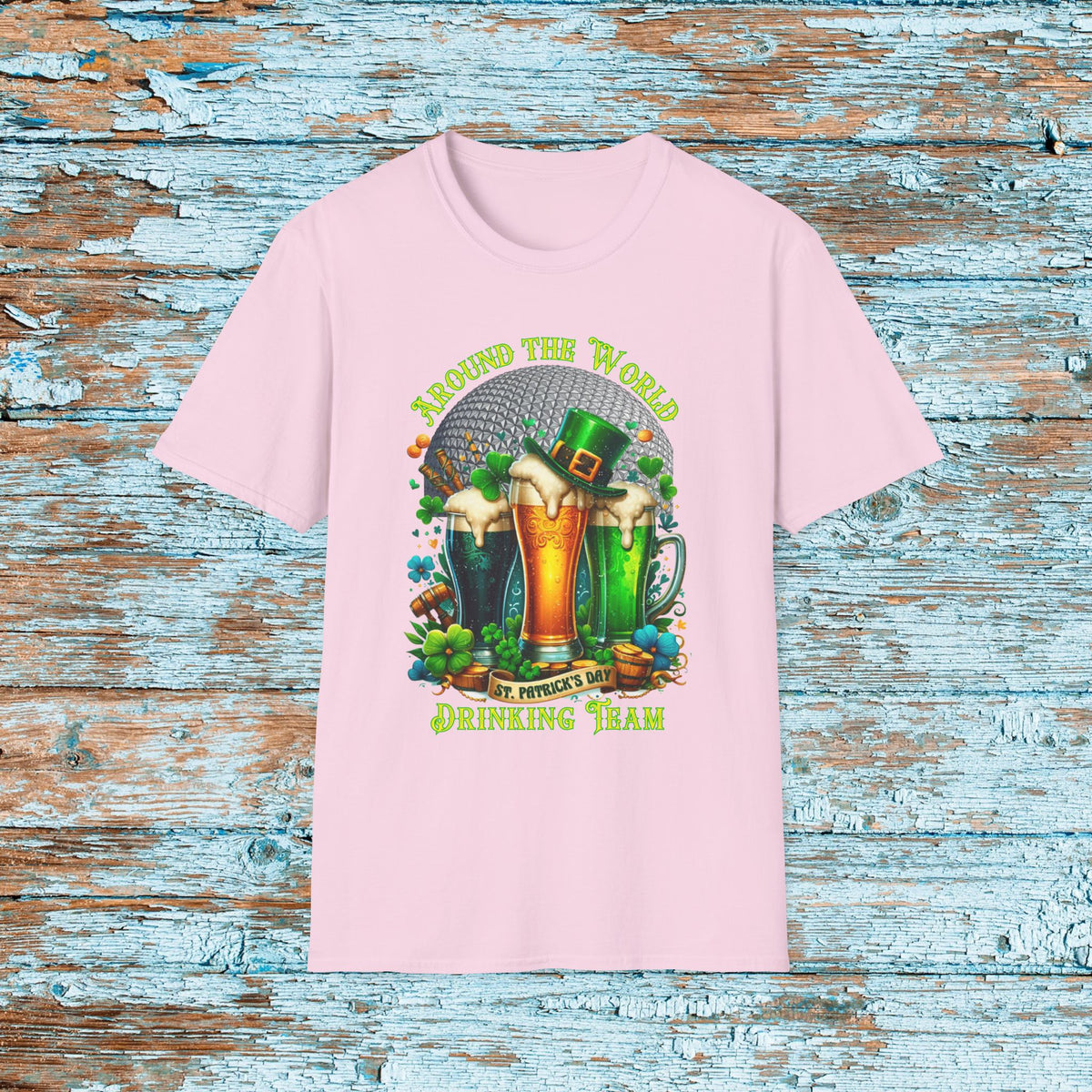 St. Patrick's Day EPCOT Drink Around The World  T-Shirt, Irish Drinking Club, Shamrock Shirt, Pinch Proof, Fun St. Paddy's Day