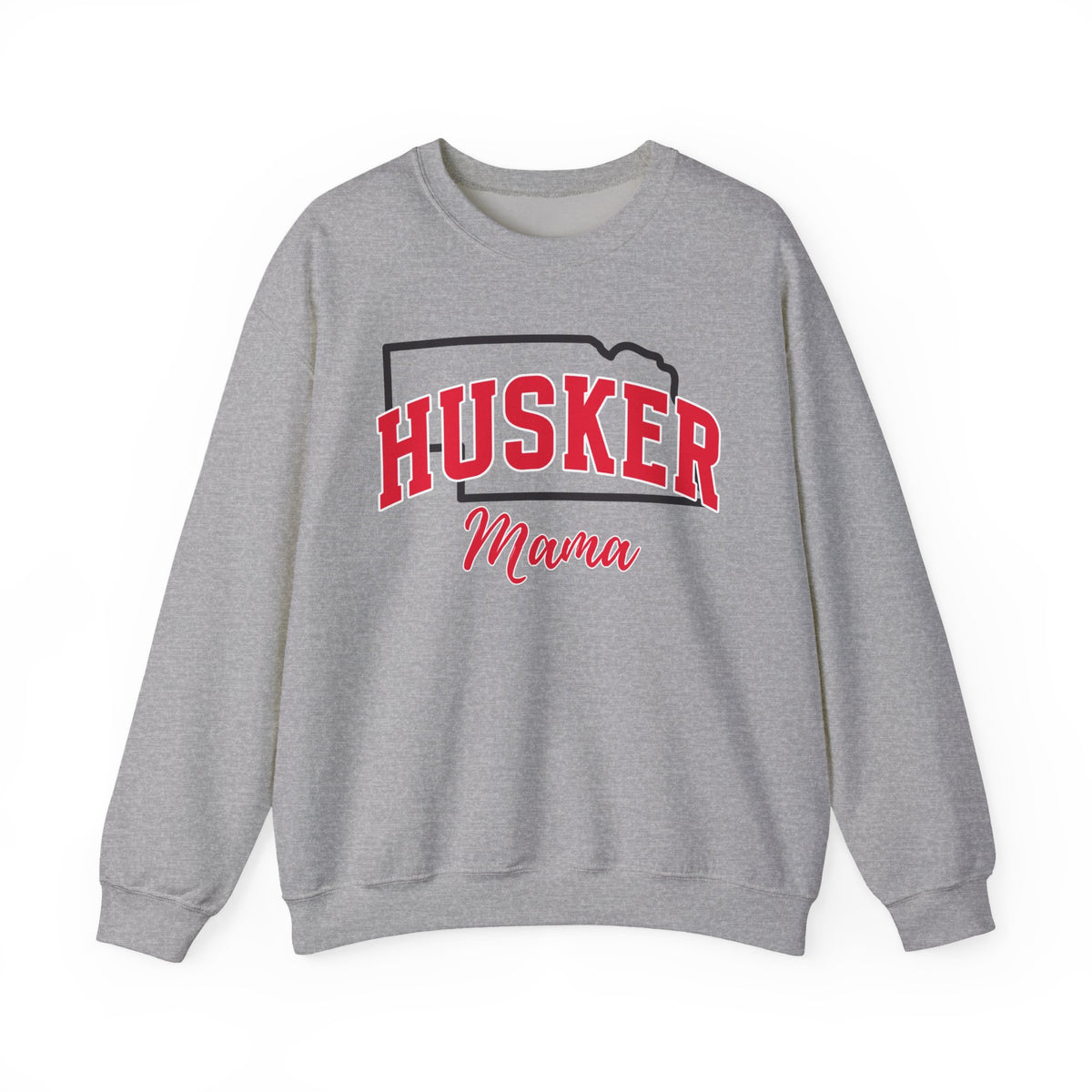 Custom Husker Mama, Nebraska Pride, University School Sweater, Fun Mom Shirt, Freshman Mom Gift, Unisex Crewneck Sweatshirt