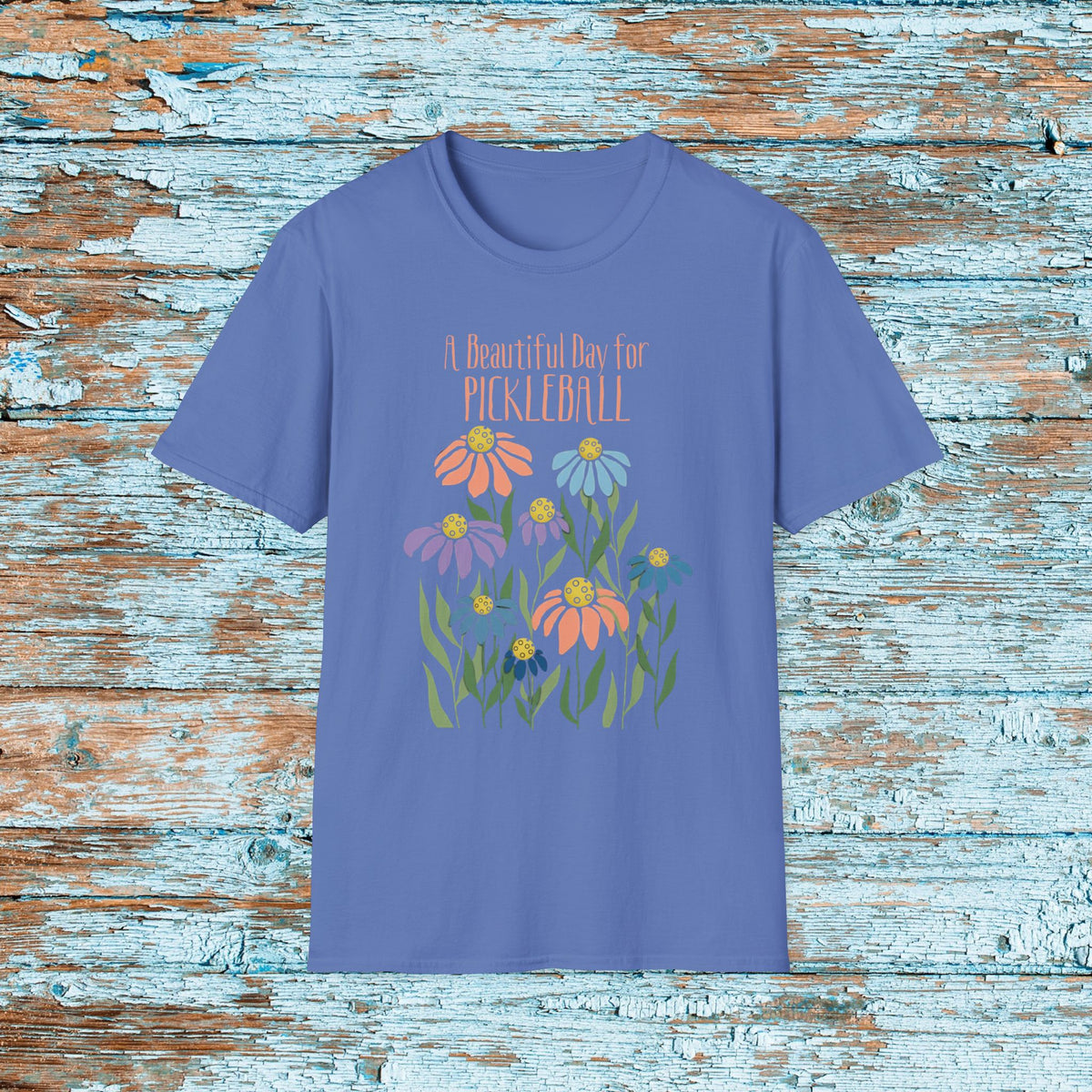 Beautiful Day For Pickleball Shirt, Boho Floral Pickleball Tee, Pickleball Gift for Women, Gift for Mom, Bestie, Partner Matching Team Top