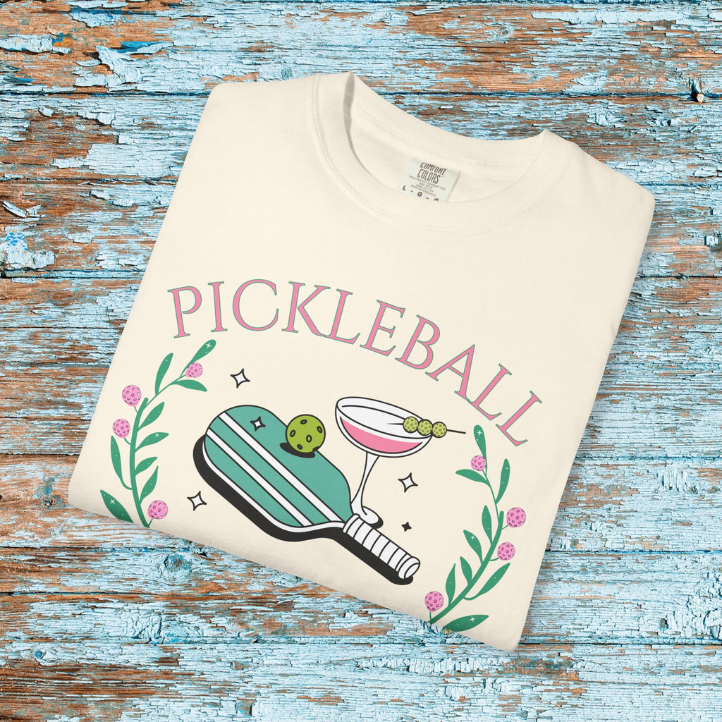 Pickleball Funny Comfort Colors Shirt Pickleball Social Club Coquette Bow Cocktail Shirt for Her Him Mom Team Pickleball Lover Player Gift