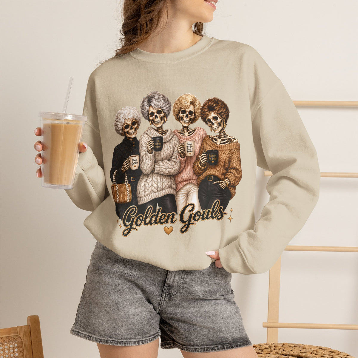 Golden Girls, Golden Gouls, Halloween Sweatshirt, Funny Matching Friend Shirt