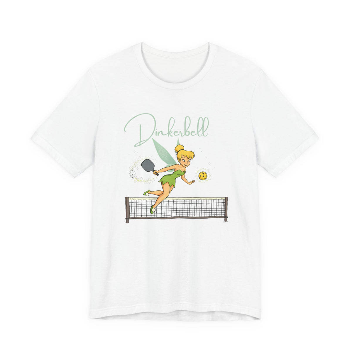 Dinkerbell Funny Pickleball Team Name Custom Ladies' Crew Neck T-Shirt for Tourney for Doubles Team Pickleball Outfit Pickleball Gear
