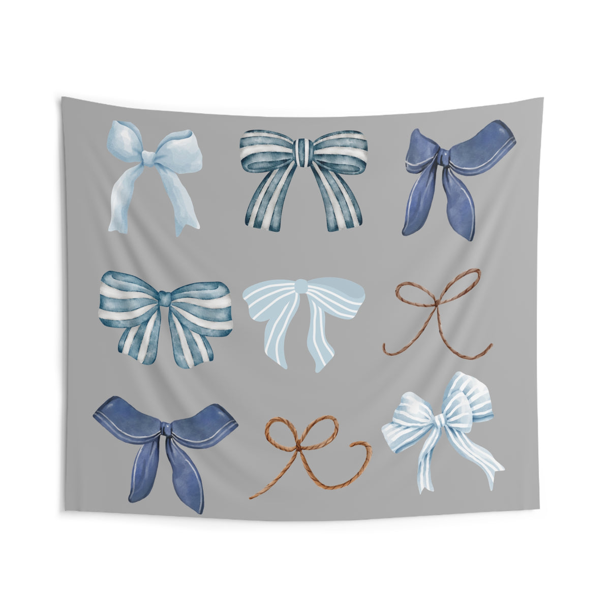 Coquette Coastal Granddaughter's Bedroom Aesthetic Indoor Wall Tapestry Home Decor for Bedroom or Dorm Room Nautical Bows Seaside
