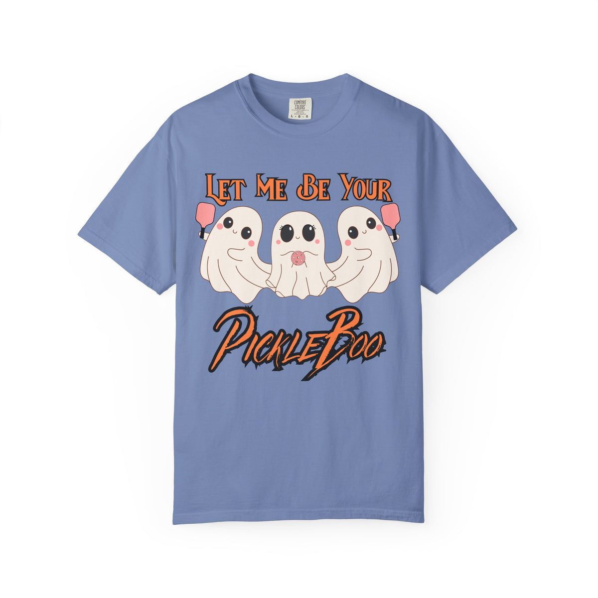 Pickleball Comfort Colors Halloween Ghost Shirt Cute Ghosts Playing Pickleball Boo Trick or Treat Fall Shirt for Pickleball Player