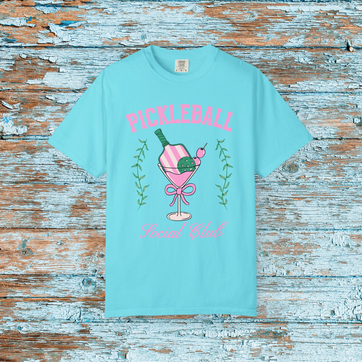 Comfort Colors Funny Pickleball Social Club Cocktail Pickleball Lover Pickleball Player Team Shirt Gift for  Her Mom Wife Player Gift
