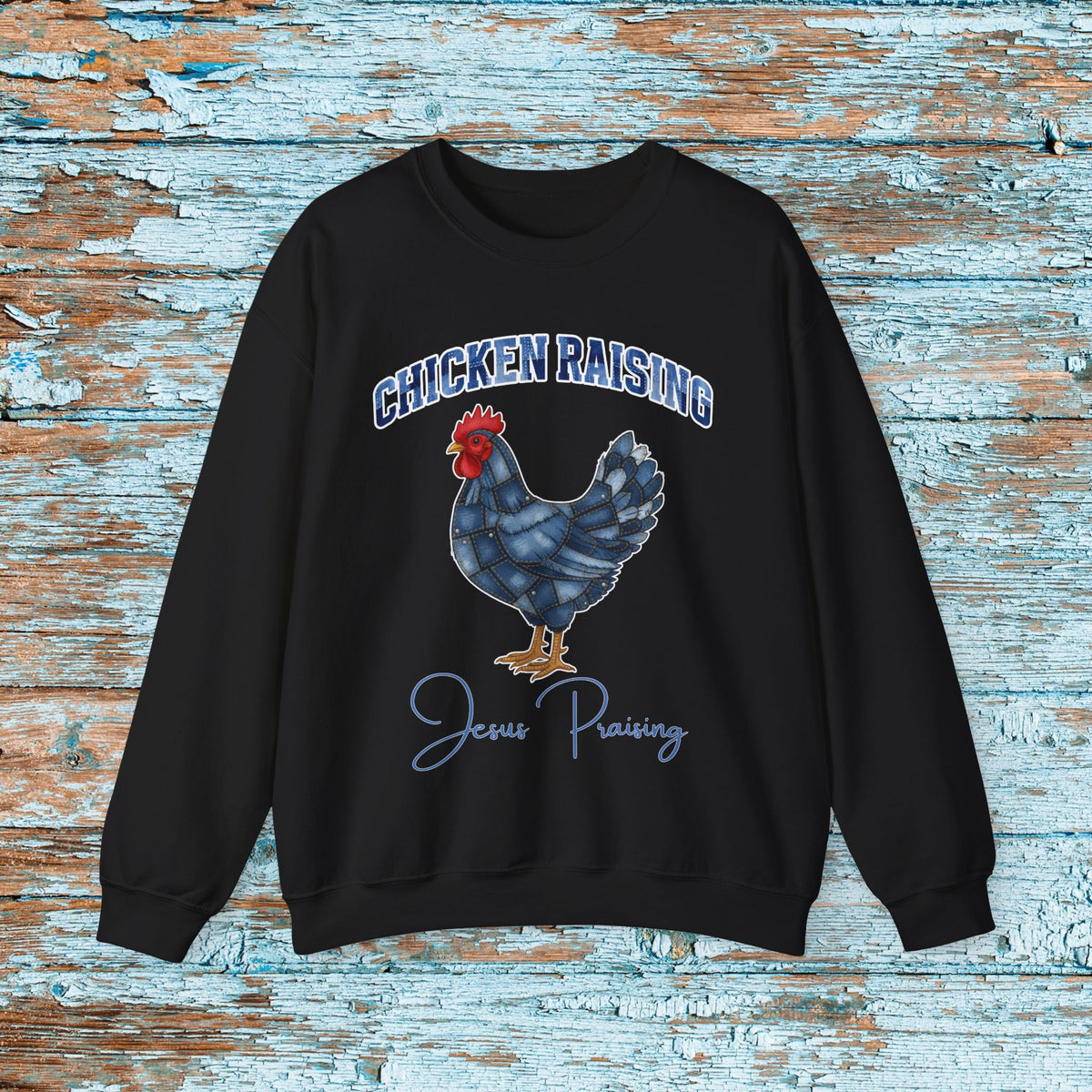 Christian Patchwork Chicken Sweatshirt, Cute Christian Shirt For Women,Jesus Shirt Christian Gift, Faith Based Shirt,Love and Grace Shirt