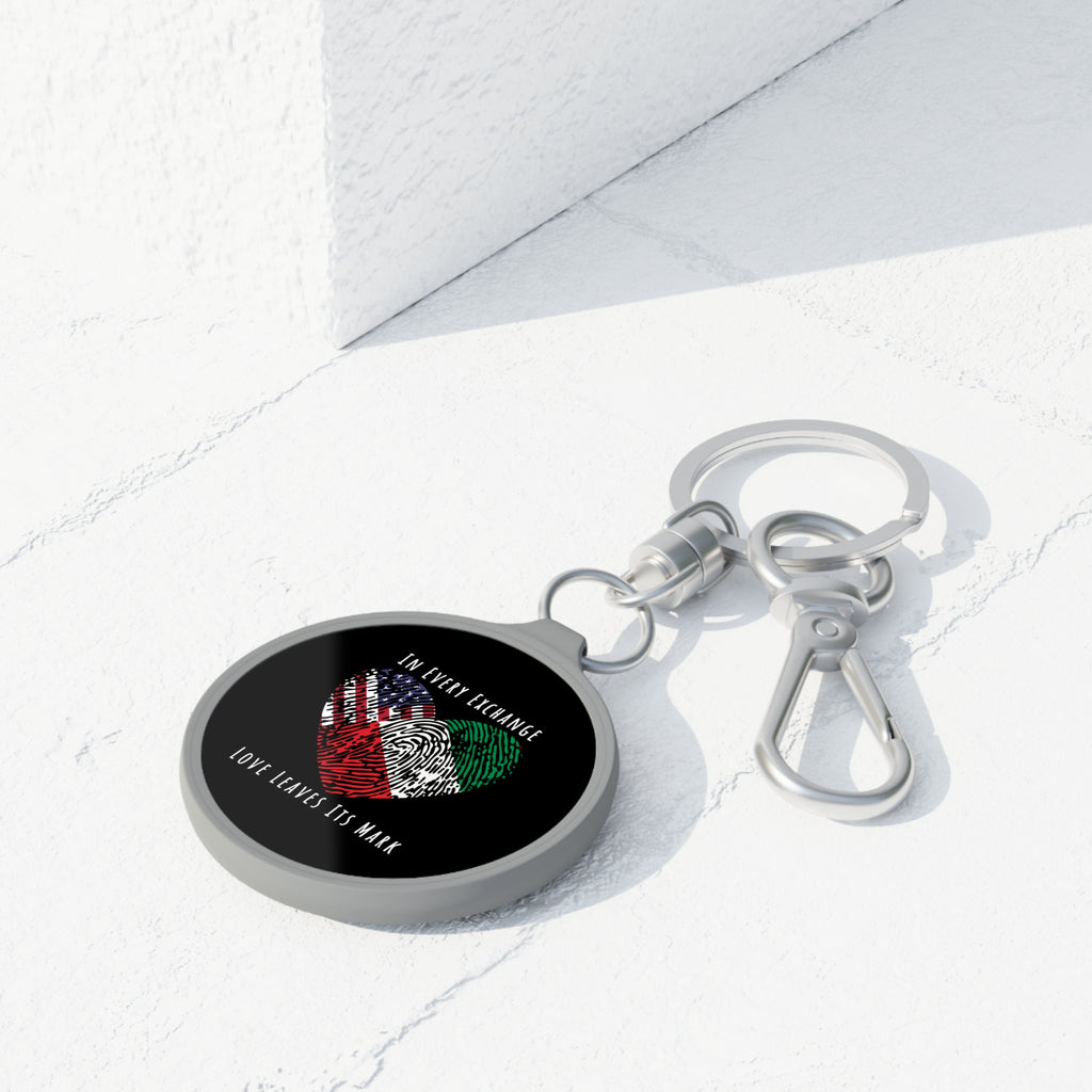Exchange Student Custom Keyring Tag, Personalized With Two Flags, Gift From Host Family, Patriotic Gift, Country Pride