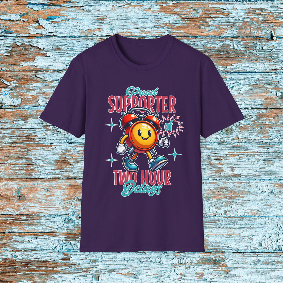 Teacher Funny Two Hour Delay Shirt, Proud Supporter of Hour Delays, Humorous Team TShirt, Snow Day, Matching Team
