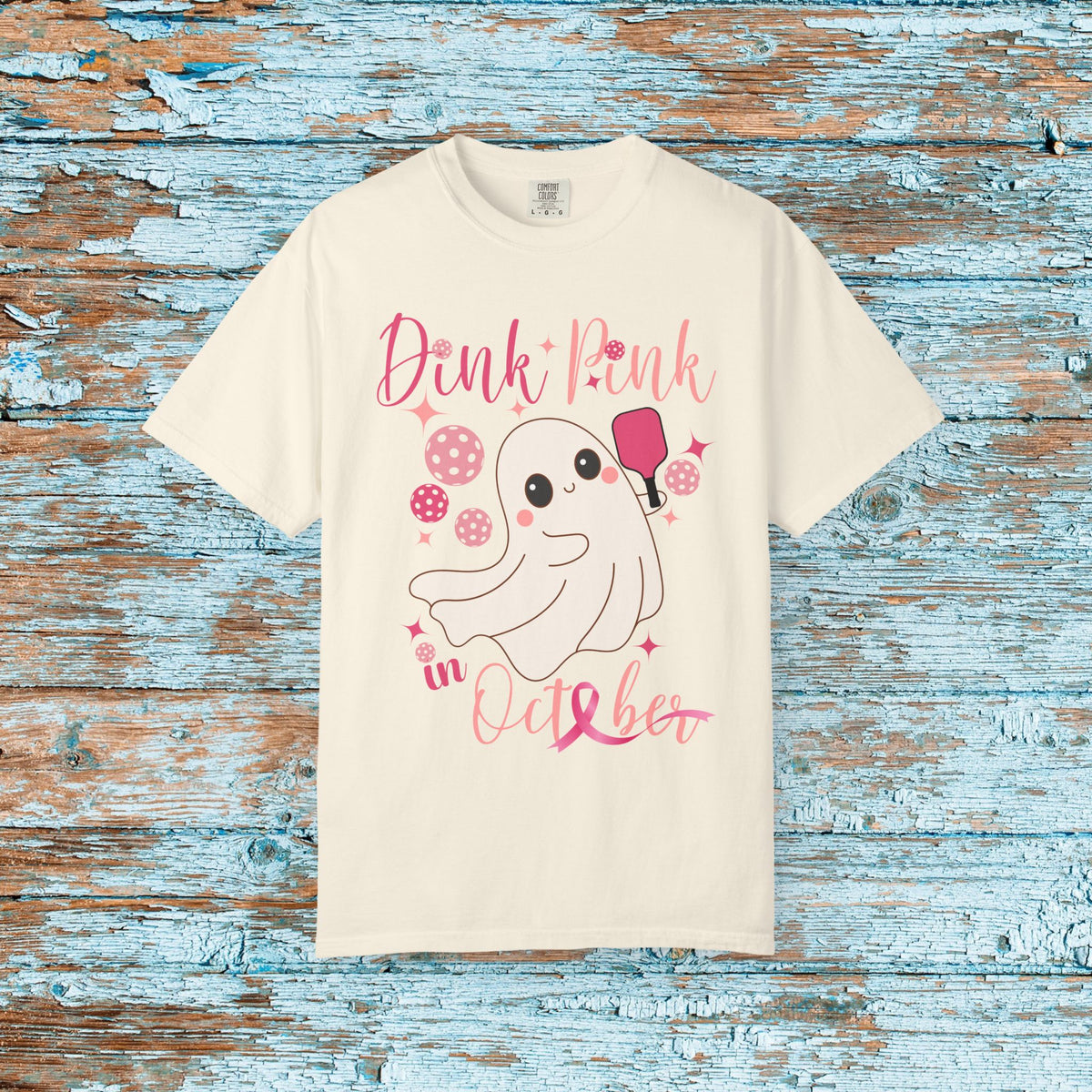 Pickleball Comfort Colors Dink Pink in October Breast Cancer Ghost Shirt Pickleball Shirt for Her Gift for Mom Team Pickleball Lover Player
