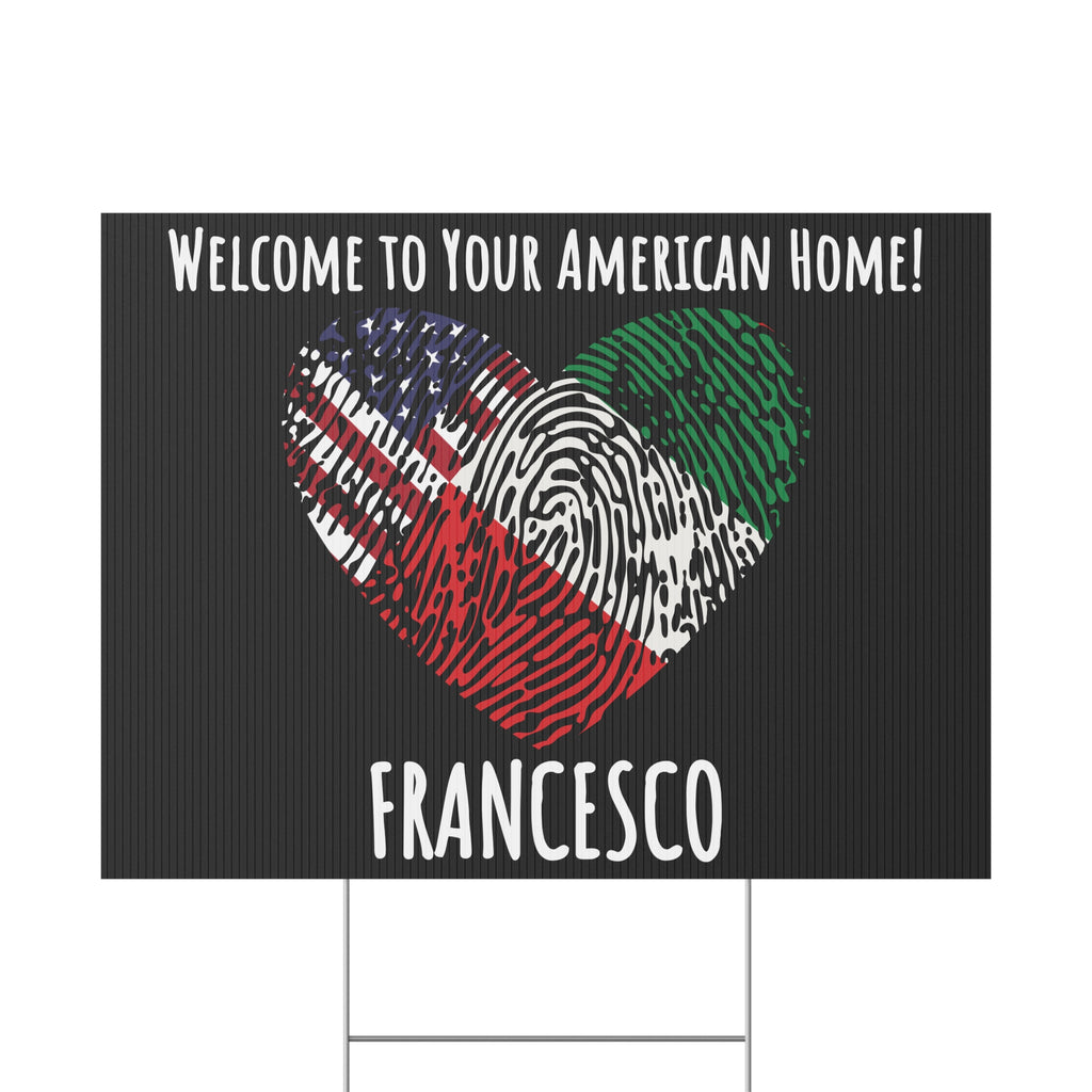 Custom Plastic Yard Sign Exchange Student Welcome, Welcome Home, Personalized Logo, Company Political Sign