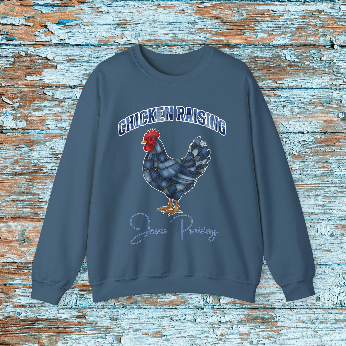Christian Patchwork Chicken Sweatshirt, Cute Christian Shirt For Women,Jesus Shirt Christian Gift, Faith Based Shirt,Love and Grace Shirt