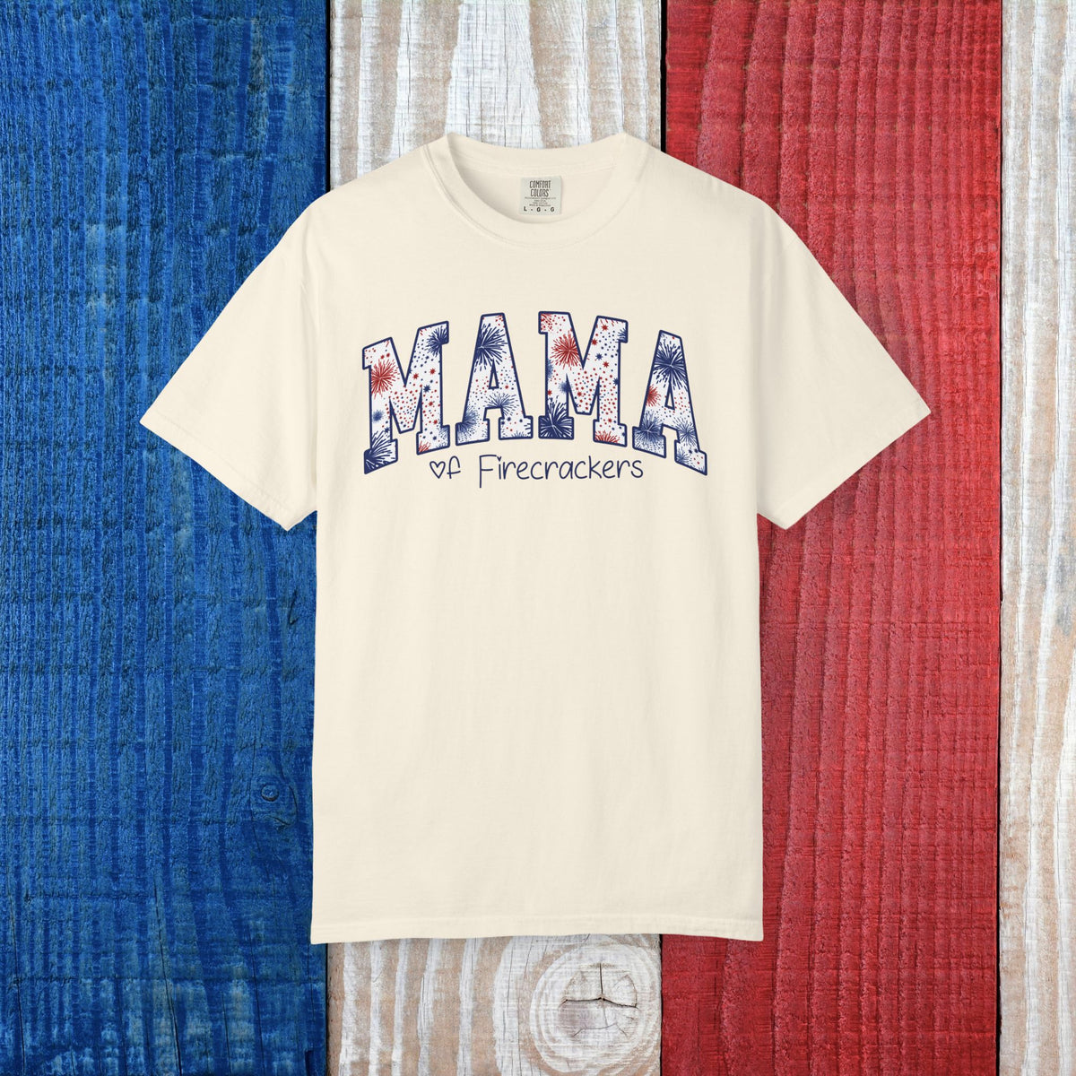 Comfort Colors Custom Name American Mama 4th of July Shirt, Independence Day Shirt, Fourth of July Mama Shirt, USA Shirt, Gift for Mom