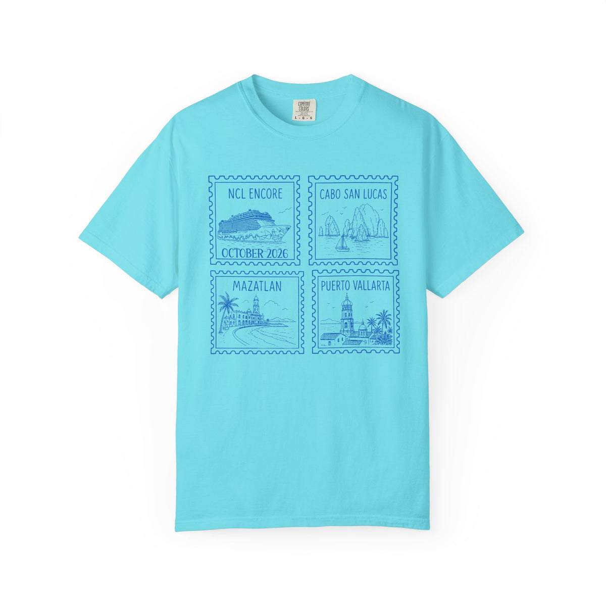 Custom Stamp Cruise Matching Family Comfort Colors Shirt