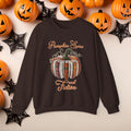Funny Halloween Pumpkin Reading Bookish Crewneck Cute Fall Fun Pumpkin Cozy Season Sweatshirt Autumn Book Club Shirt for Mom Daughter Bestie
