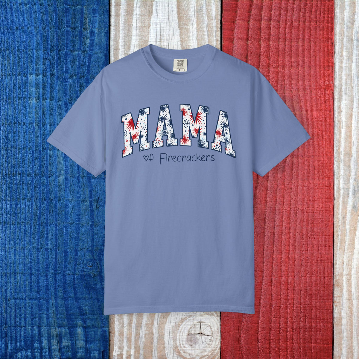 Comfort Colors Custom Name American Mama 4th of July Shirt, Independence Day Shirt, Fourth of July Mama Shirt, USA Shirt, Gift for Mom