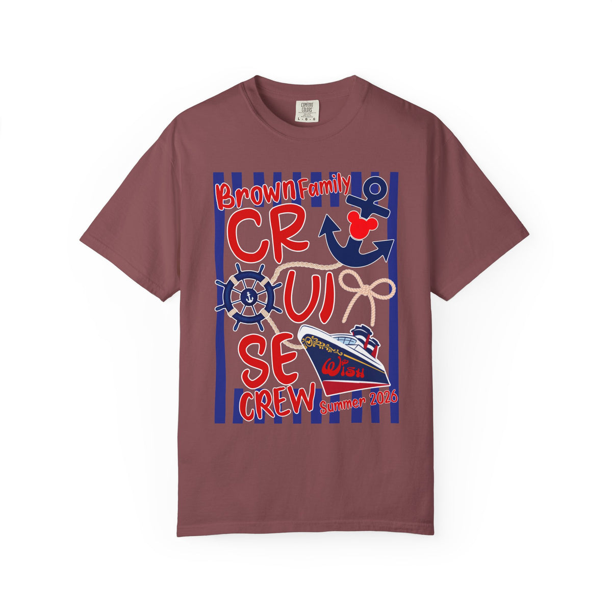Custom Mickey DCL Cruise Family Vacation 2025 Comfort Colors Shirt, Matching Cruise Group, Magical Personalized Pirate Ship Family Matching