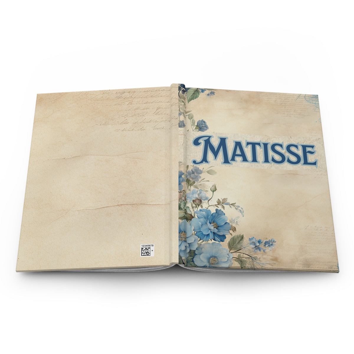 Custom Name Personalized Chinoiserie Matisse Aesthetic Hardcover Journal Matte Personalized Gift for Mom Gift Her Grandmother's Cottage Core