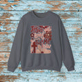 Jesus Loves Me Sweatshirt, Christian Boho Faux Yarn Crewneck, Faith Floral Sunday School Church Shirt Gildan 18000 Unisex Sweater
