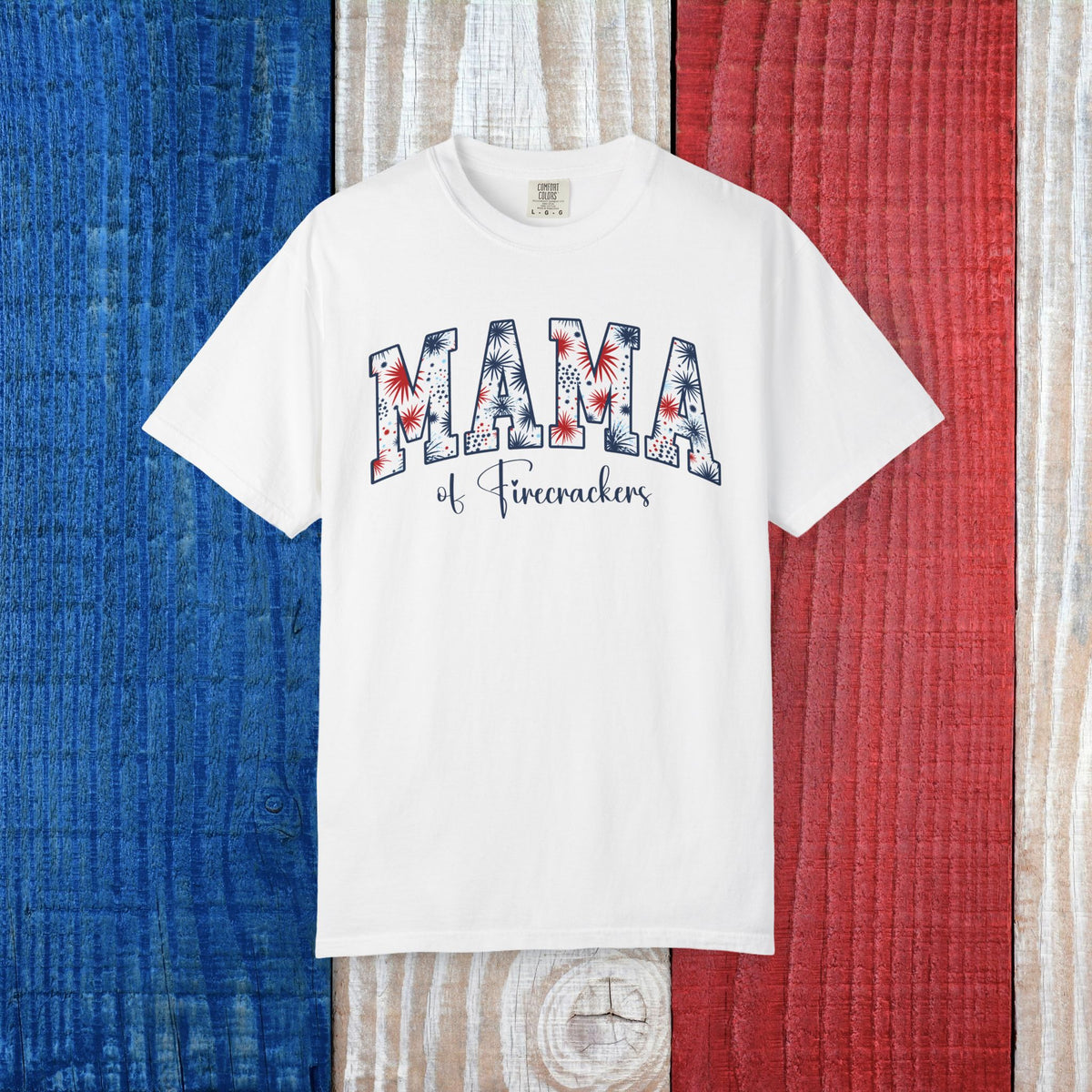 Comfort Colors Custom Name American Mama 4th of July Shirt, Independence Day Shirt, Fourth of July Mama Shirt, USA Shirt, Gift for Mom