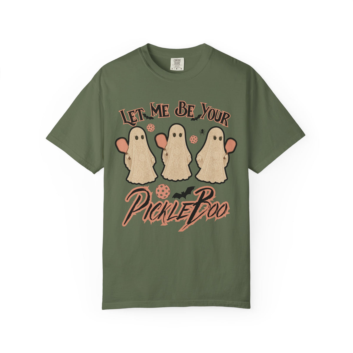 Pickleball Comfort Colors Halloween Ghost Shirt Cute Ghosts Playing Pickleball Boo Trick or Treat Fall Shirt for Pickleball Player