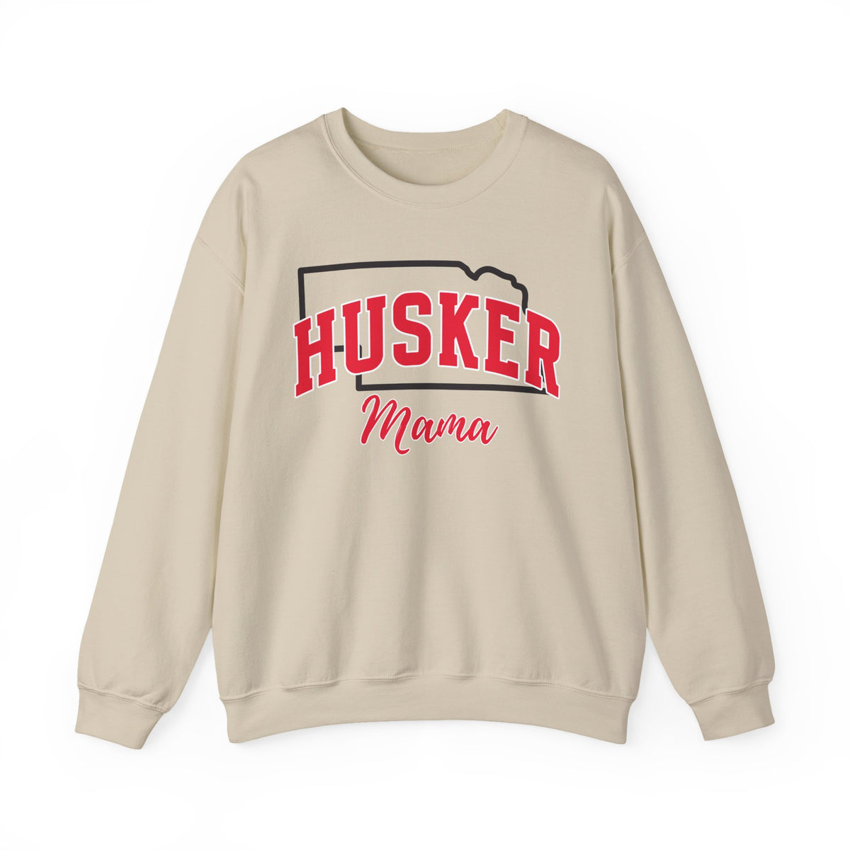 Custom Husker Mama, Nebraska Pride, University School Sweater, Fun Mom Shirt, Freshman Mom Gift, Unisex Crewneck Sweatshirt